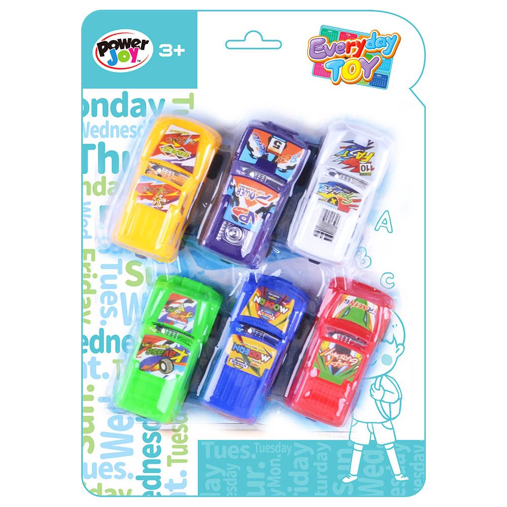 Power Joy - Everyday Toy Pull Back Racing Car 6pcs