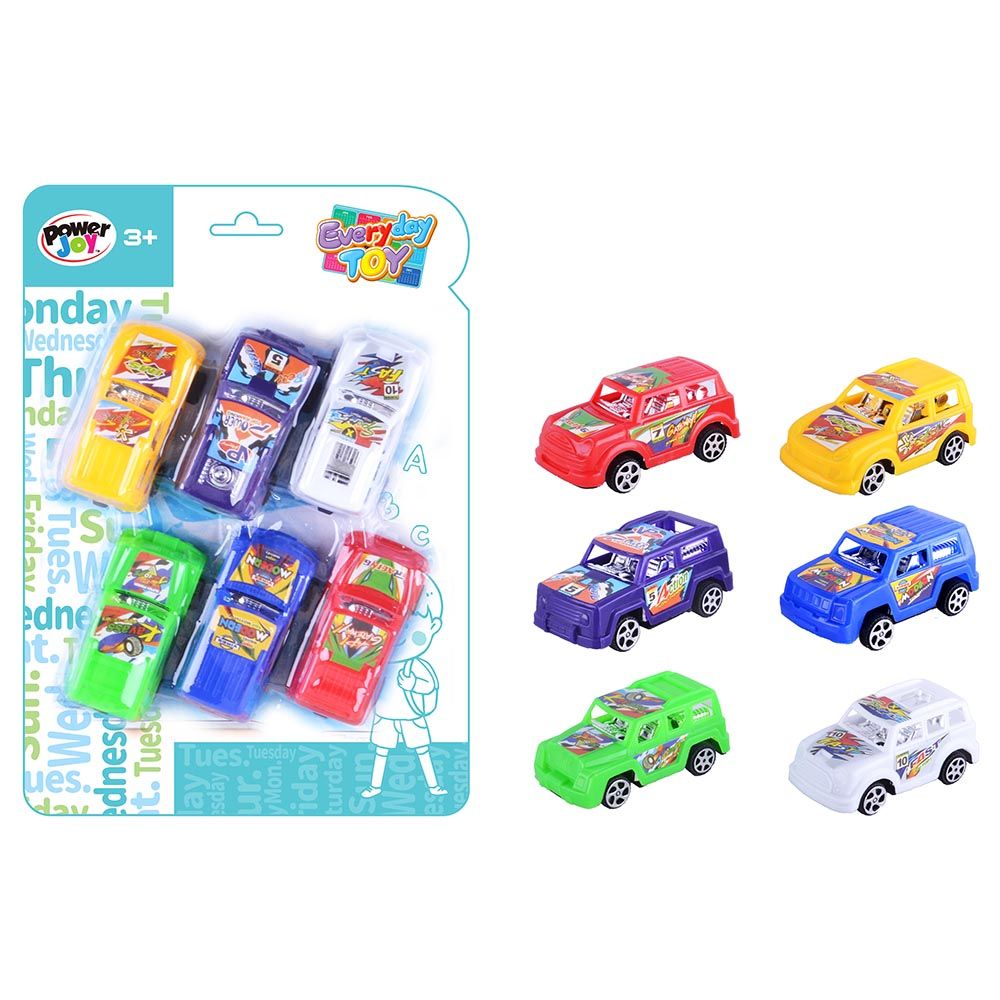 Power Joy - Everyday Toy Pull Back Racing Car 6pcs