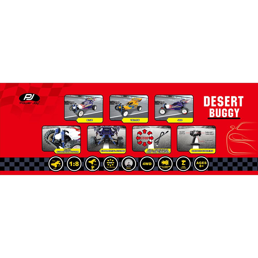 Power Joy - RC Desert Buggy 2.4G - Assorted 1pc