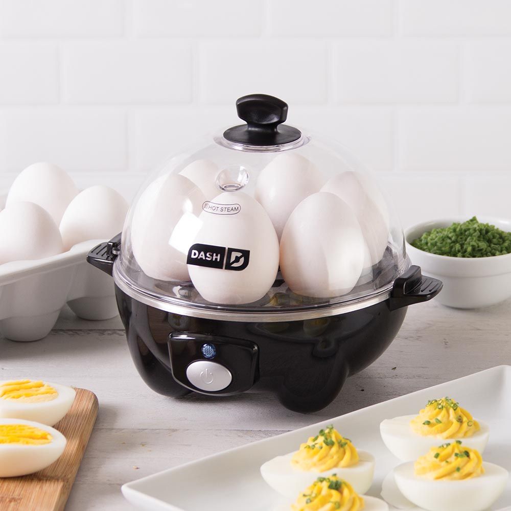 Dash Rapid Egg Cooker: 6 Egg Capacity Electric Cooker-Black