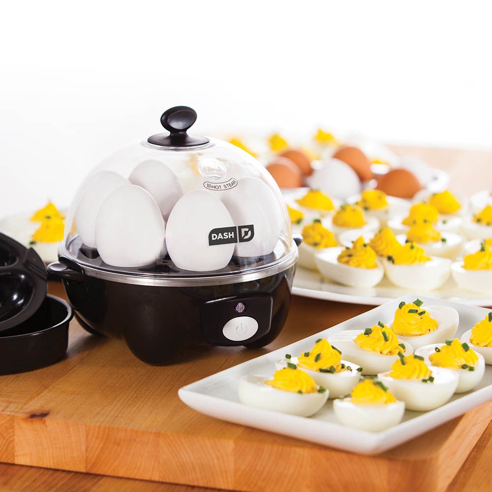 Dash Rapid Egg Cooker: 6 Egg Capacity Electric Cooker-Black