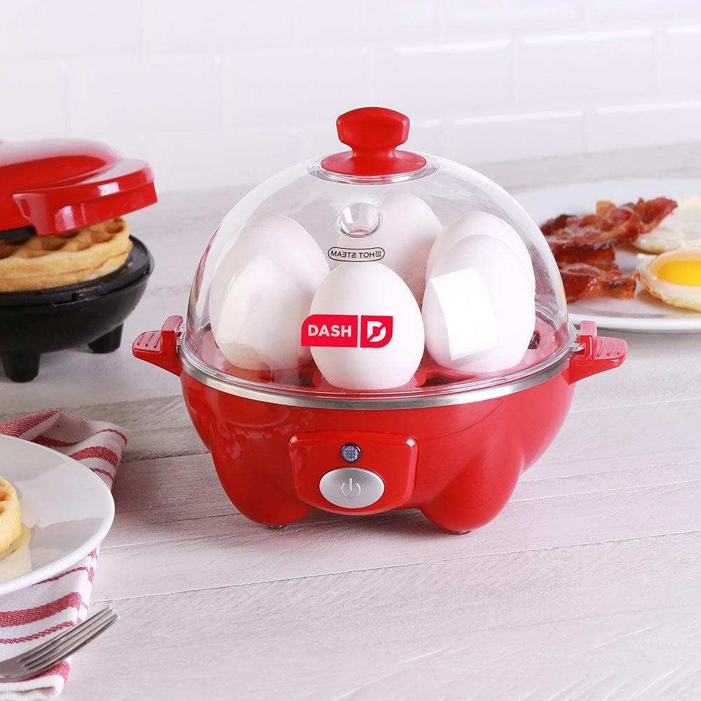 Dash Rapid Egg Cooker: 6 Egg Capacity Electric Cooker - Red