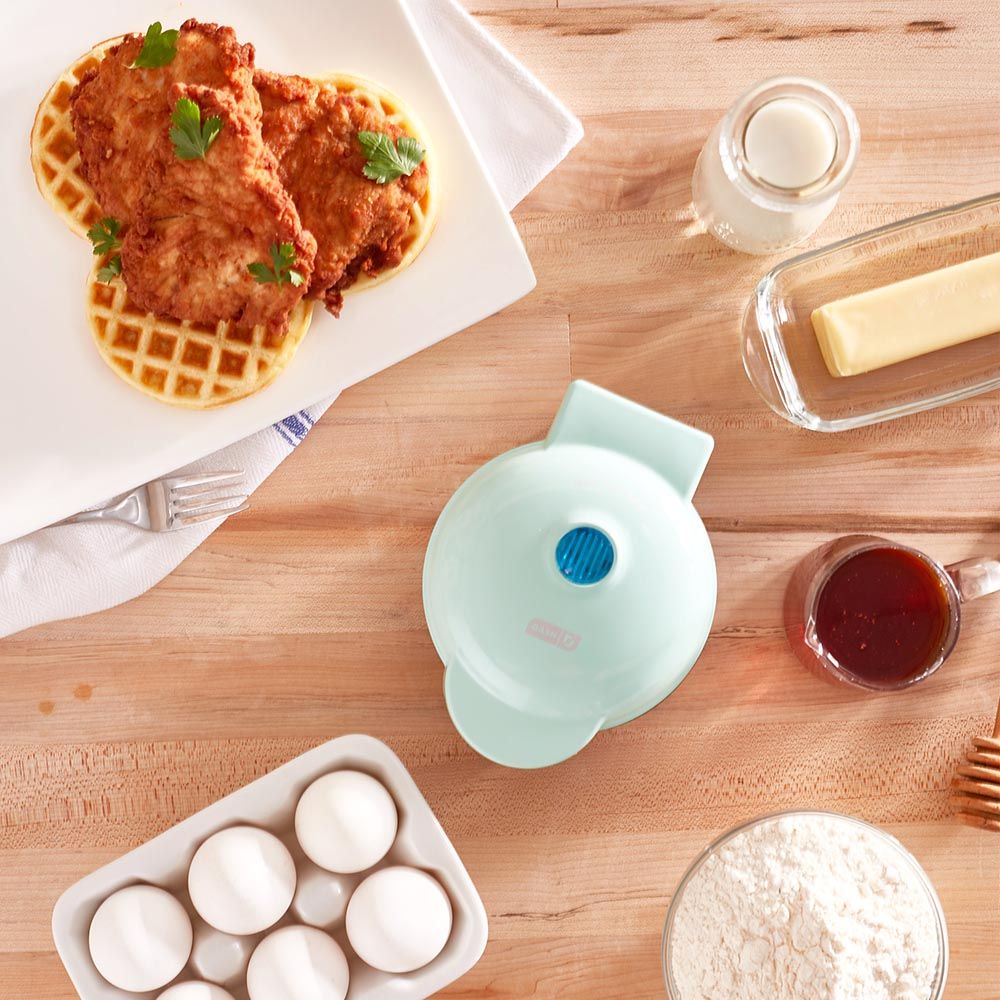 Dash - Mini Waffle Maker Machine - Aqua