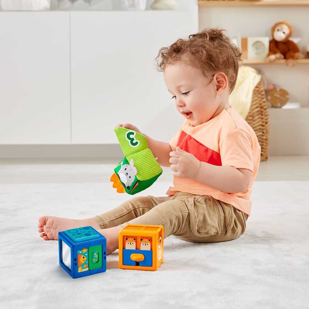 Fisher Price - Stack & Discover Sensory Blocks Toy