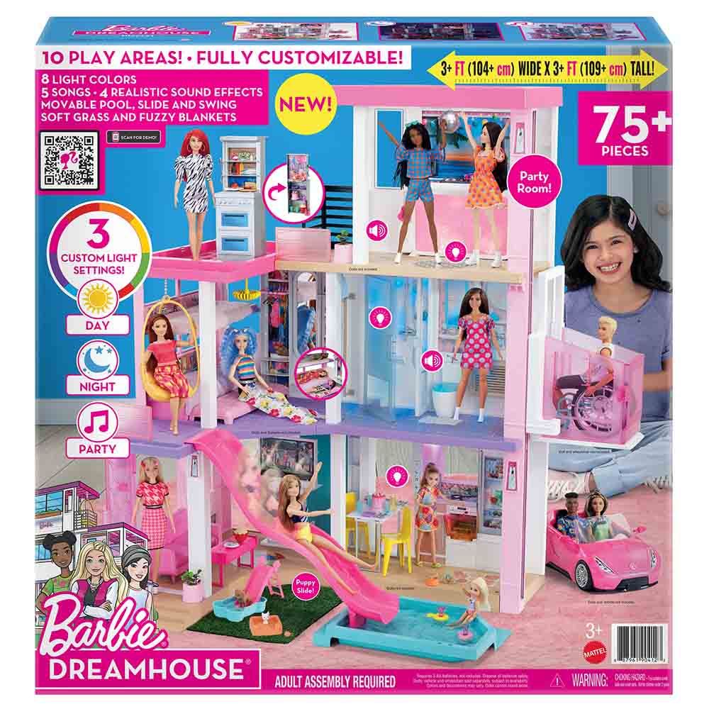 Barbie Dreamhouse 3-Story Dollhouse Playset W/ Pool & Slide