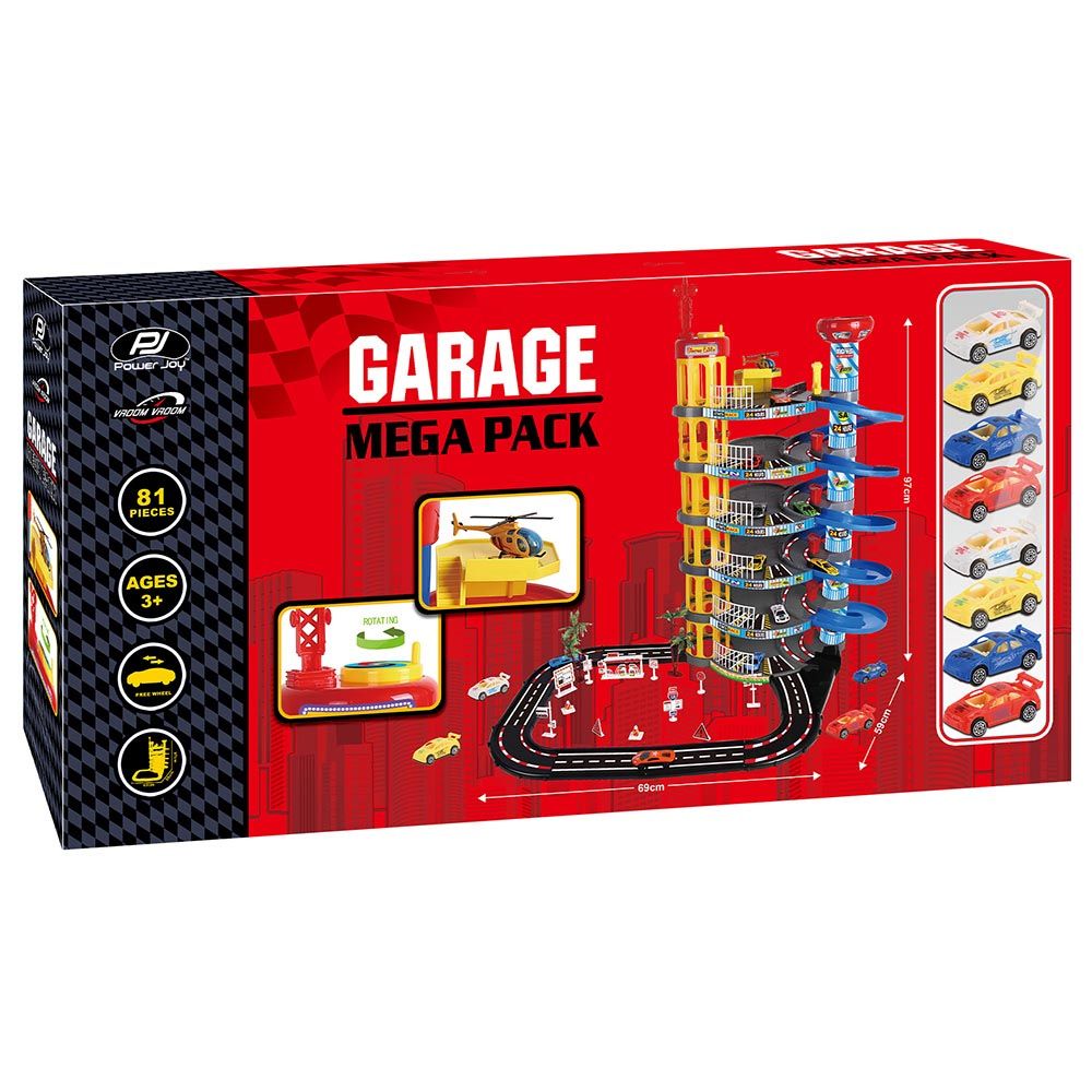 Power Joy - V.Vroom Garage Playset - 81pcs