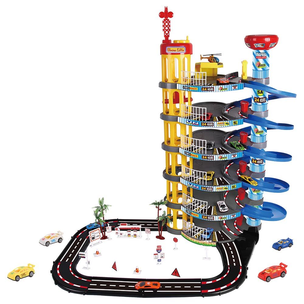 Power Joy - V.Vroom Garage Playset - 81pcs