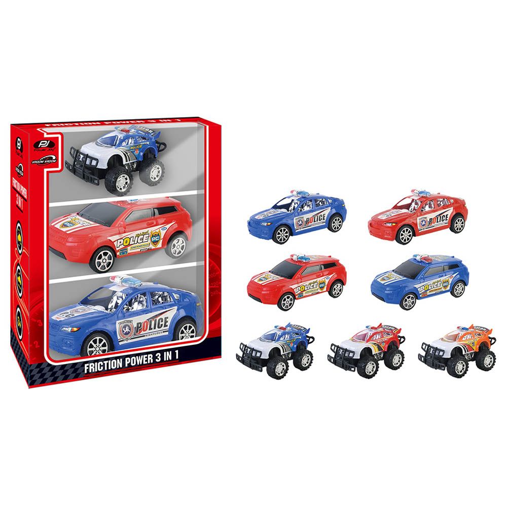 Power Joy - 3-in-1 Friction Power Car - Assorted 1pc