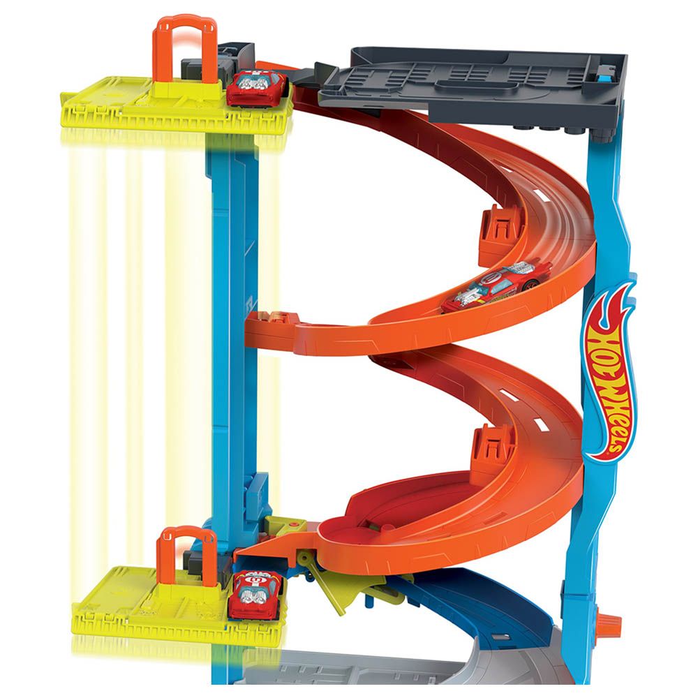 Hot Wheels - 2-In-1 City Track Set w/ Hot Wheels Car Race Tower