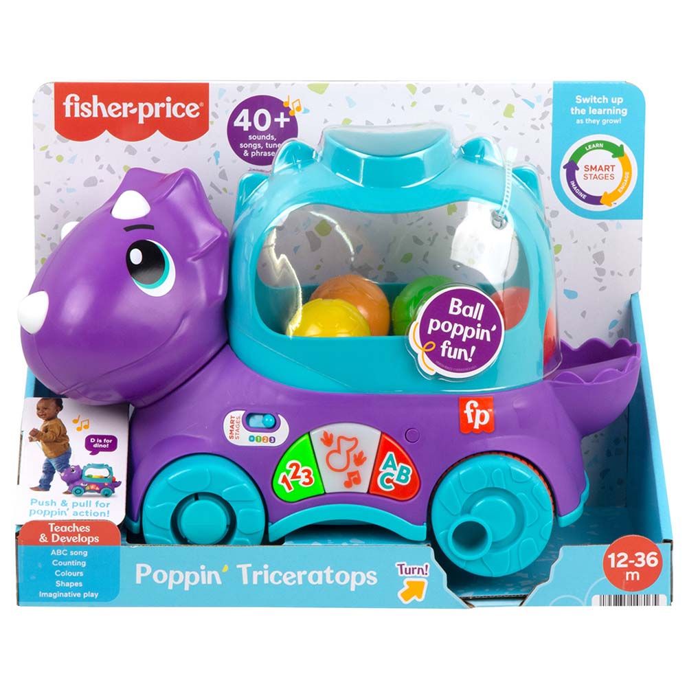 Fisher Price - Poppin' Triceratops Popper Toy