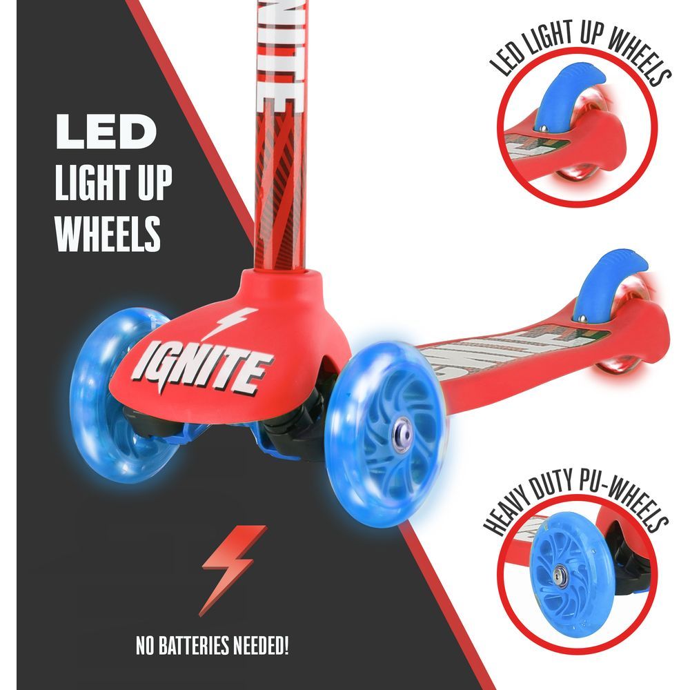 Mondo - Ignite Glide 3-Wheeler Scooter Combo Pack - Red