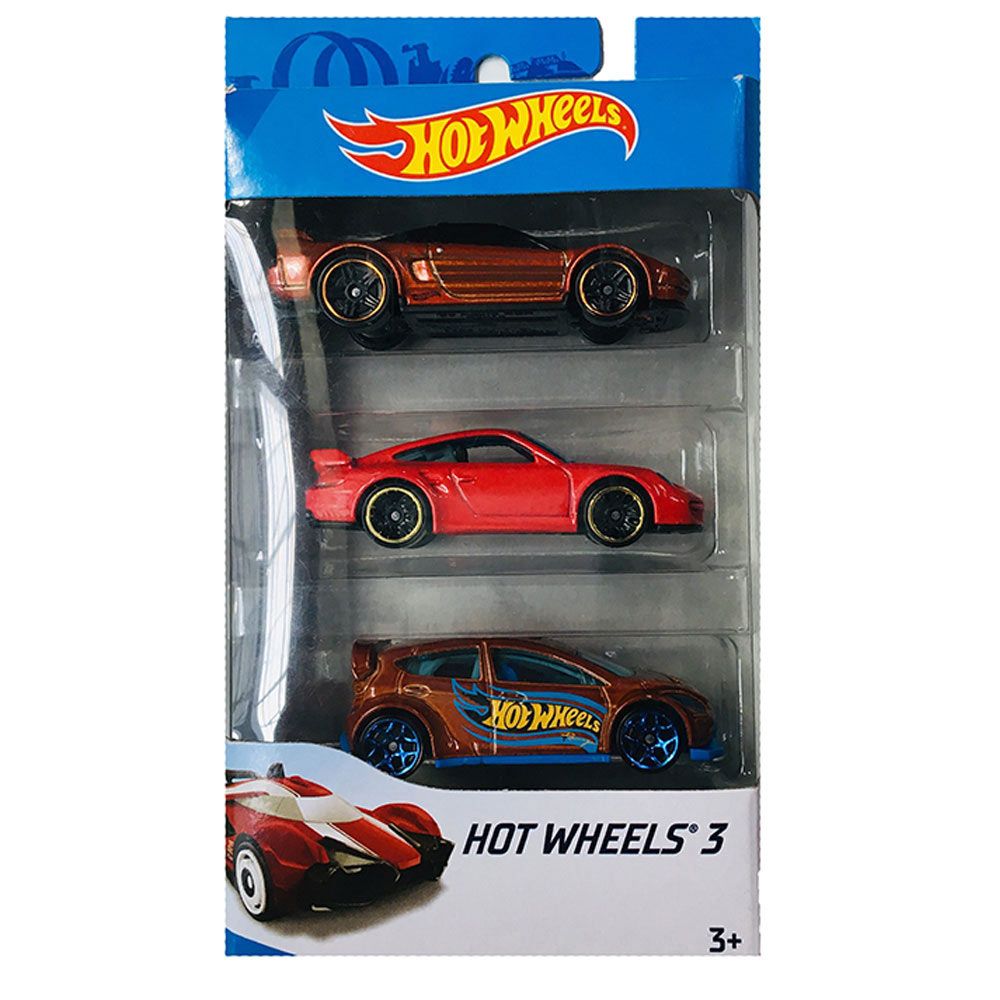 Hot Wheels Basic Cars 3 Pack - Assorted