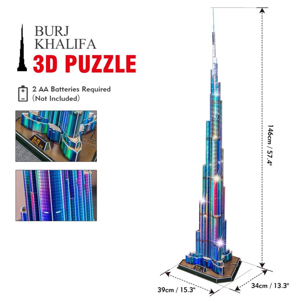 CubicFun - 3D Puzzle LED Burj Khalifa 136pc