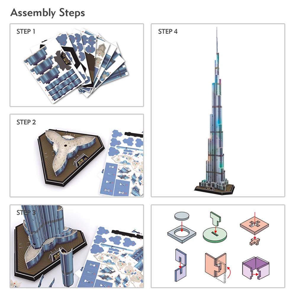 CubicFun - 3D Puzzle LED Burj Khalifa 136pc