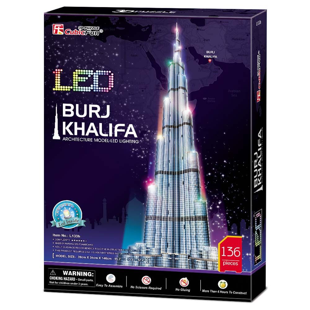 CubicFun - 3D Puzzle LED Burj Khalifa 136pc