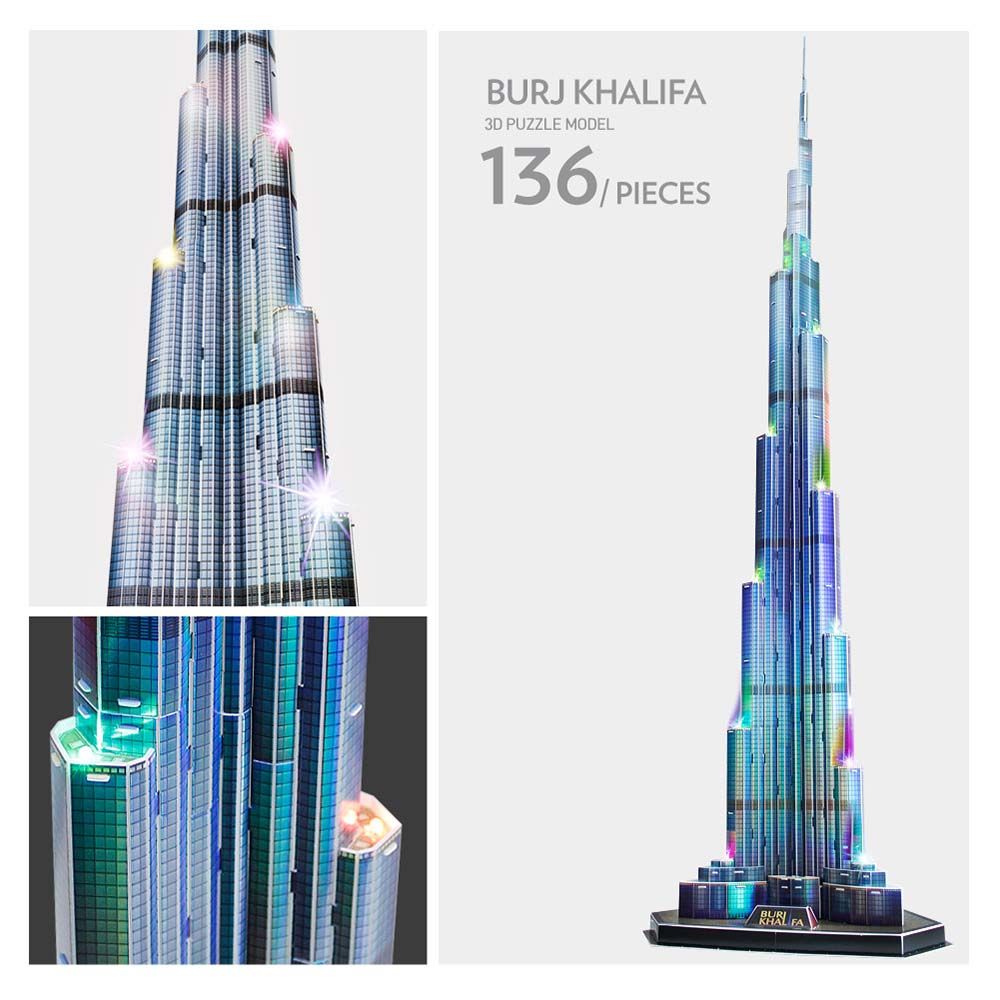 CubicFun - 3D Puzzle LED Burj Khalifa 136pc