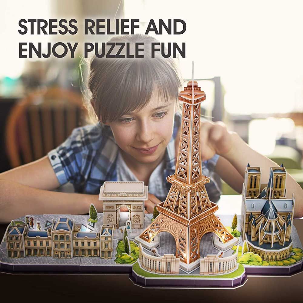 Cubicfun - City Line Paris 3D Led Puzzle 115pcs