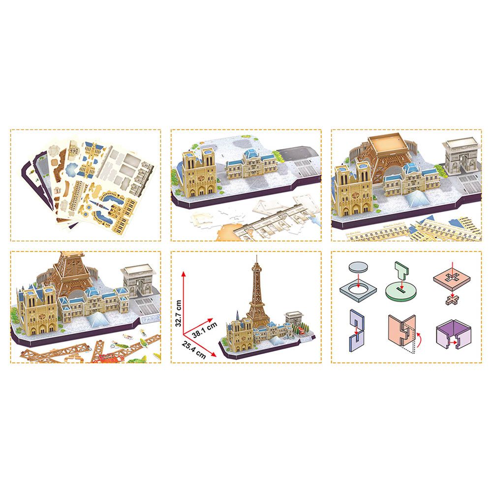 Cubicfun - City Line Paris 3D Puzzle 114pcs