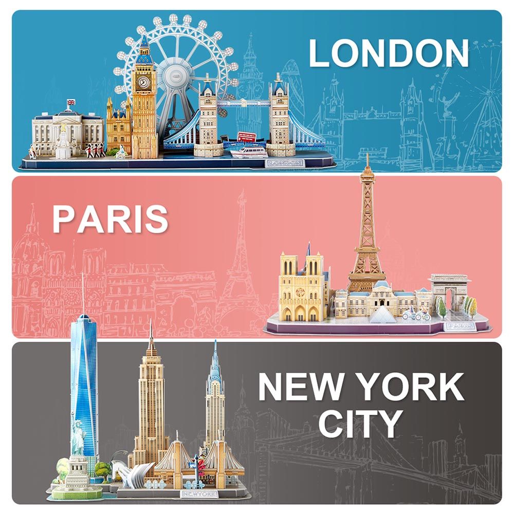 Cubicfun - City Line Paris 3D Puzzle 114pcs