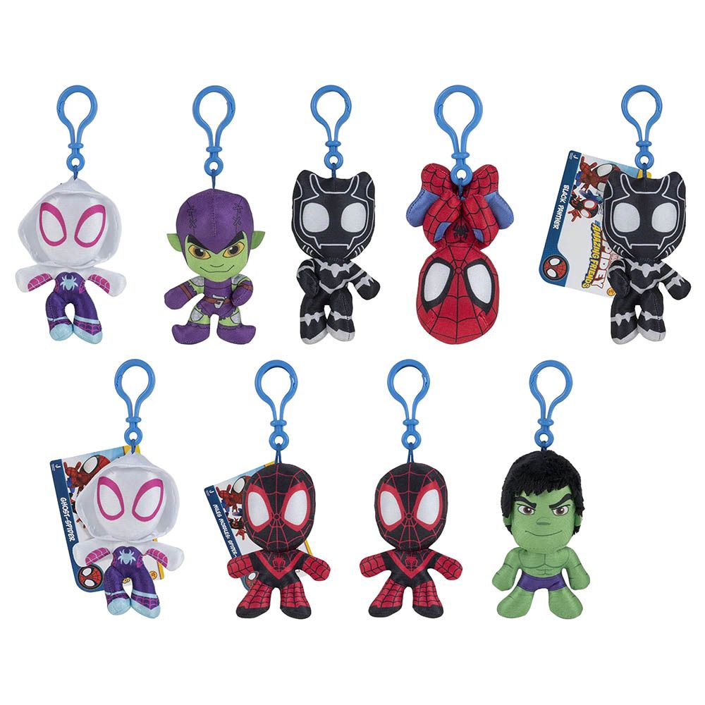 Spiderman - Spidey N Friends Plush Clips - 3-Inch 1pc - Style May Vary