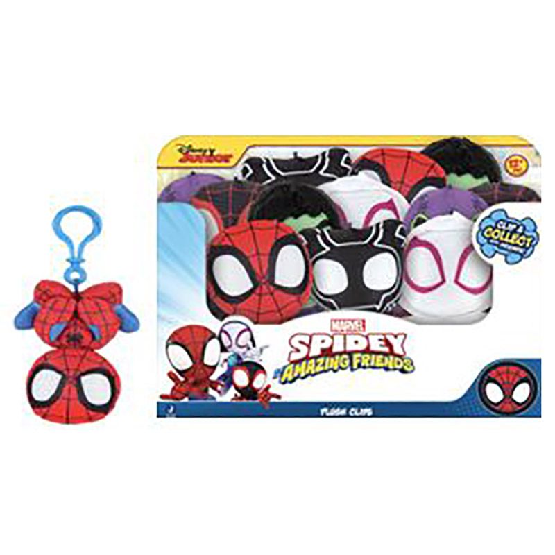 Spiderman - Spidey N Friends Plush Clips - 3-Inch 1pc - Style May Vary