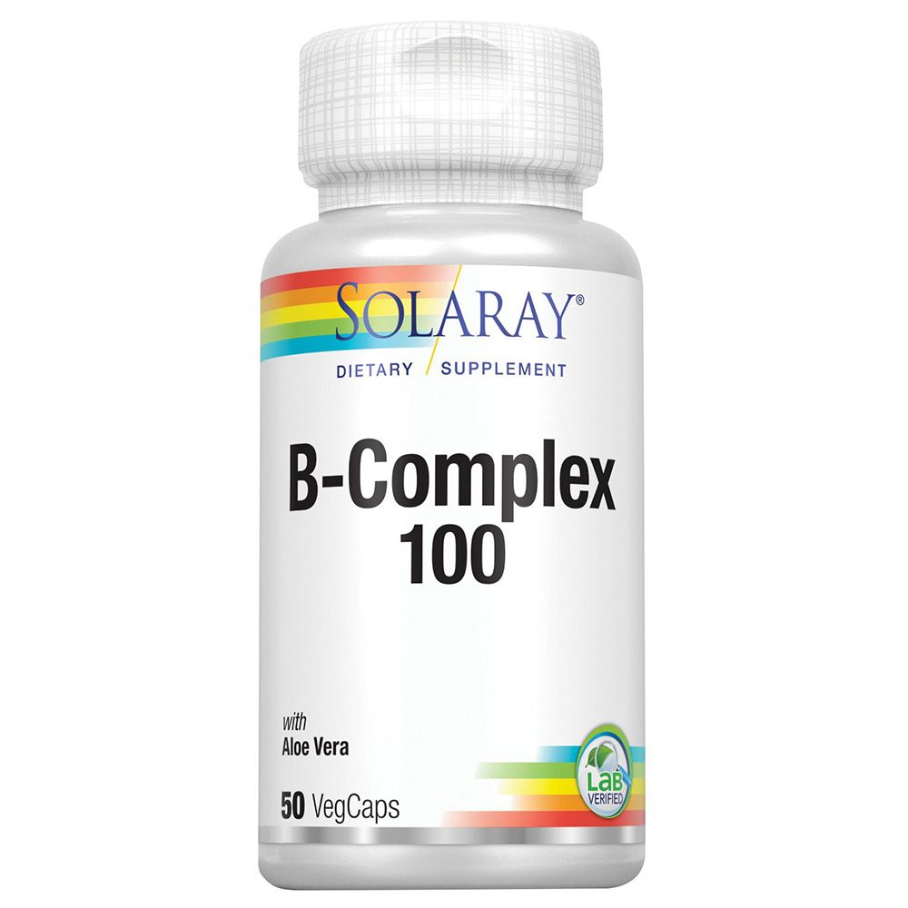 Solaray Vitamin B-Complex 100, 50 Vegetable Capsules 