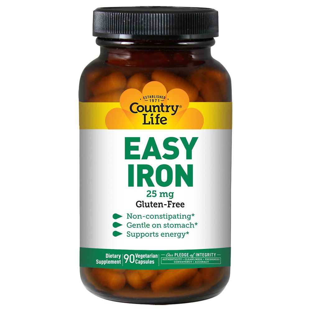 Country Life - Easy Iron 25mg Capsules 90's