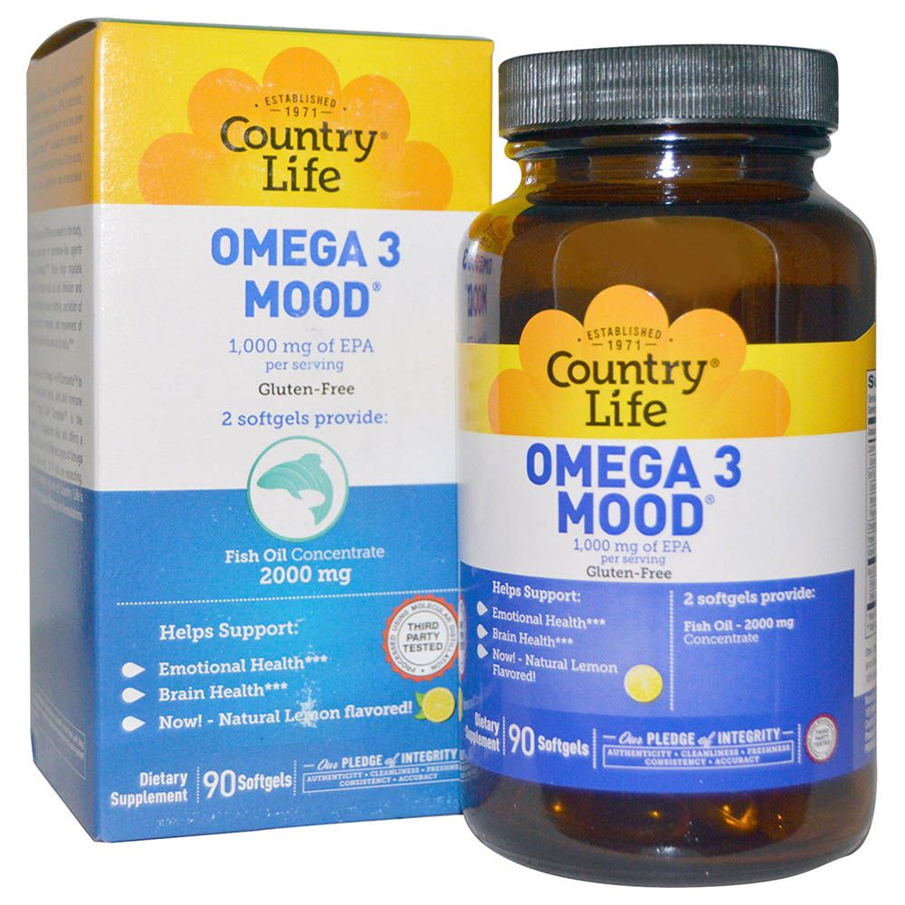 Country Life - Omega 3 Mood 2000mg Softgels 90's