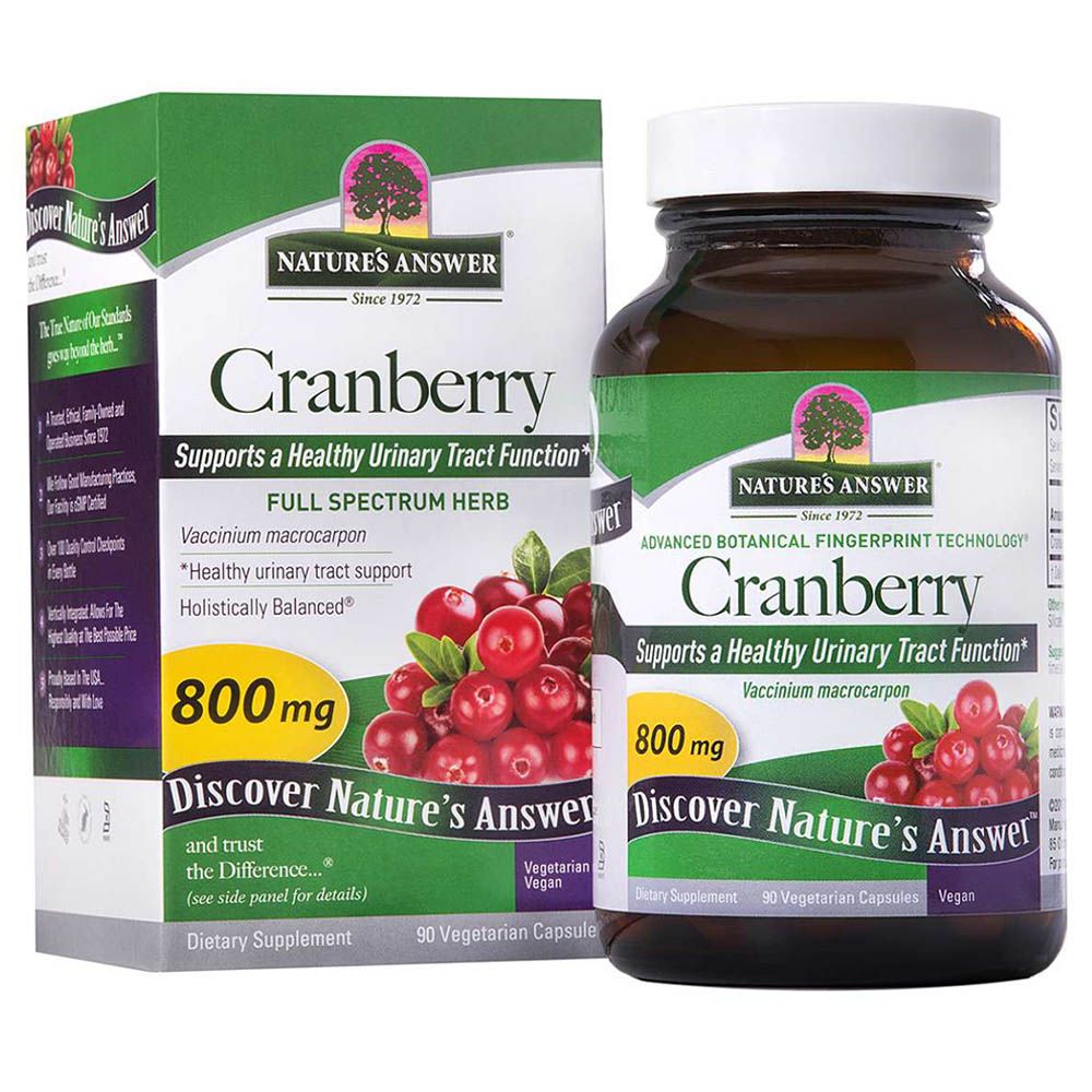 Nature's Answer - Cranberry 800mg Vegetarian Capsules 90's