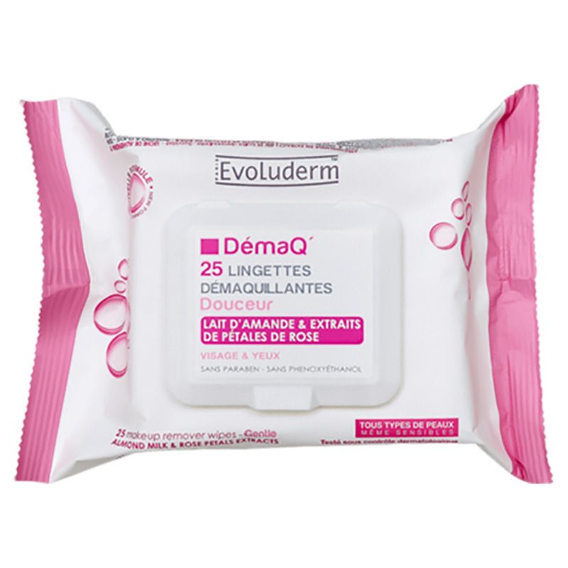 Evoluderm - Make Up Remover Wipes For All Skin Types 25's