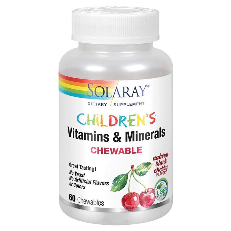 Solaray Children's Vitamins & Minerals Chewable, 60 Tablets