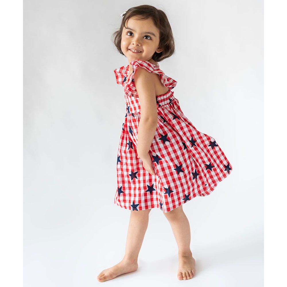 A Little Fable - Star Print Bright Dress