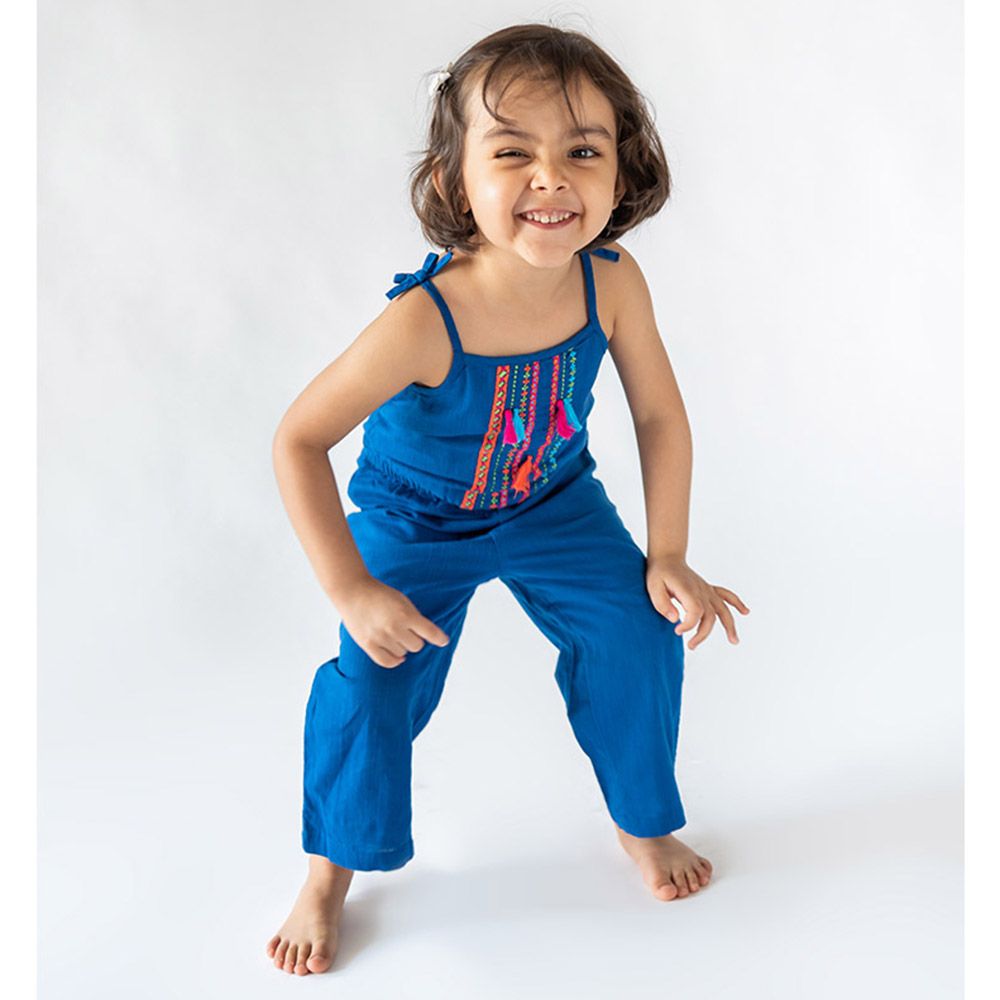 A Little Fable - Boho Jump Suit - Blue