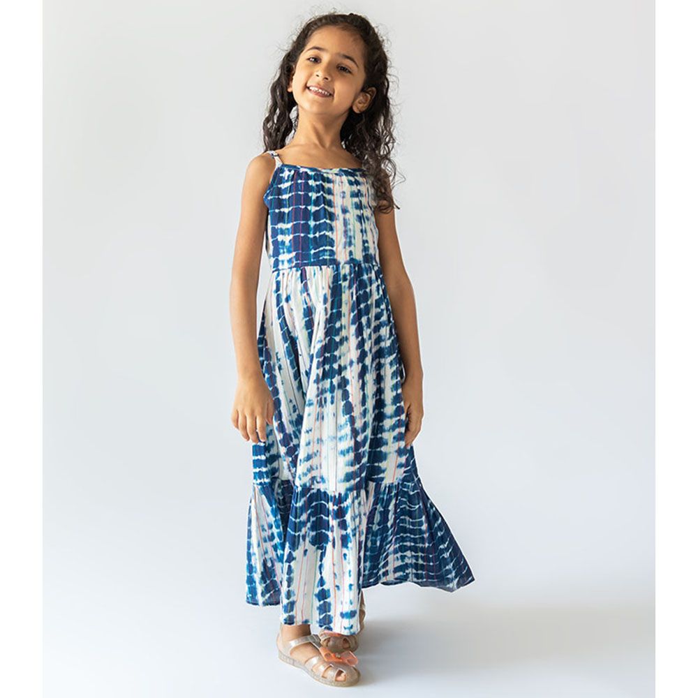 A Little Fable - Tori Tie-Dye Dress - Blue