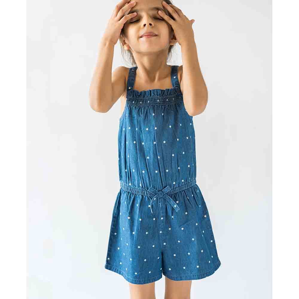 A Little Fable - Star Jump Suit - Blue