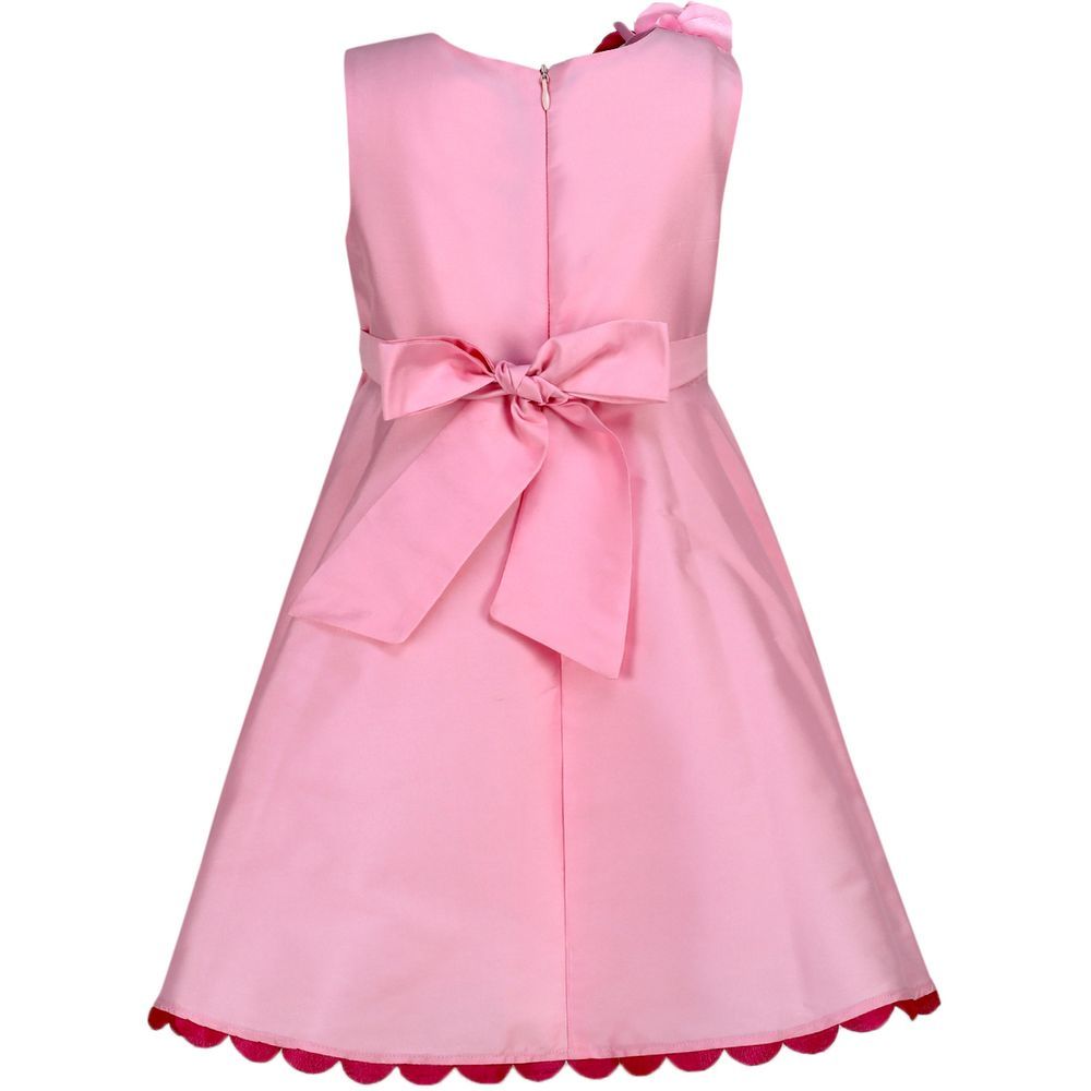 A Little Fable - Pink Scallop Hem Dress