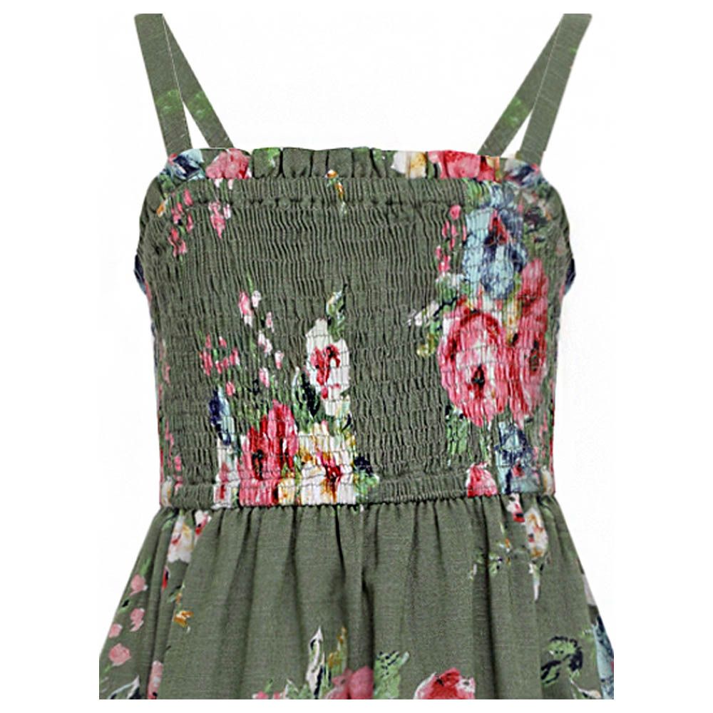 A Little Fable - Ellie Printed Dress - Green