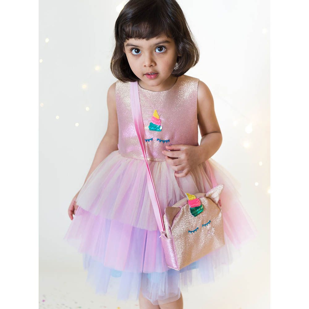 A Little Fable - Unicorn Sleeveless Party Dress