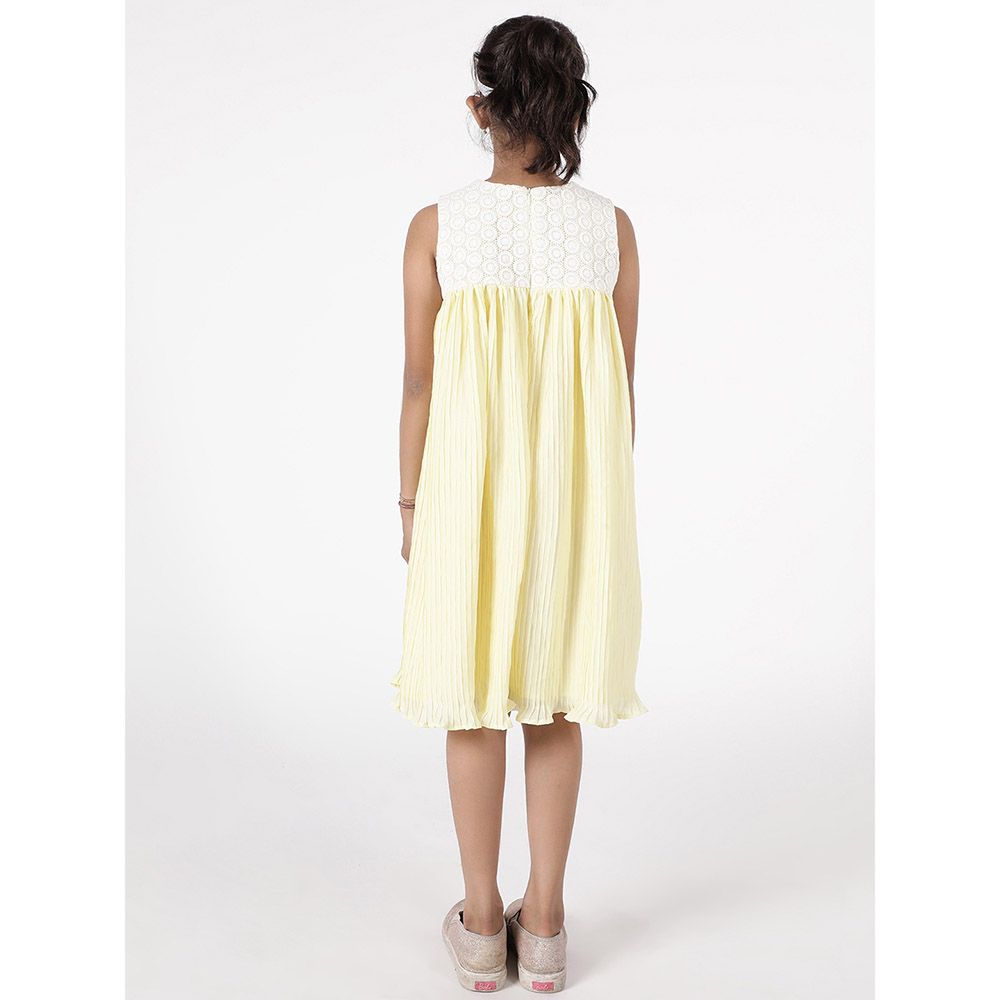 A Little Fable - Sundew Lace Dress - Yellow