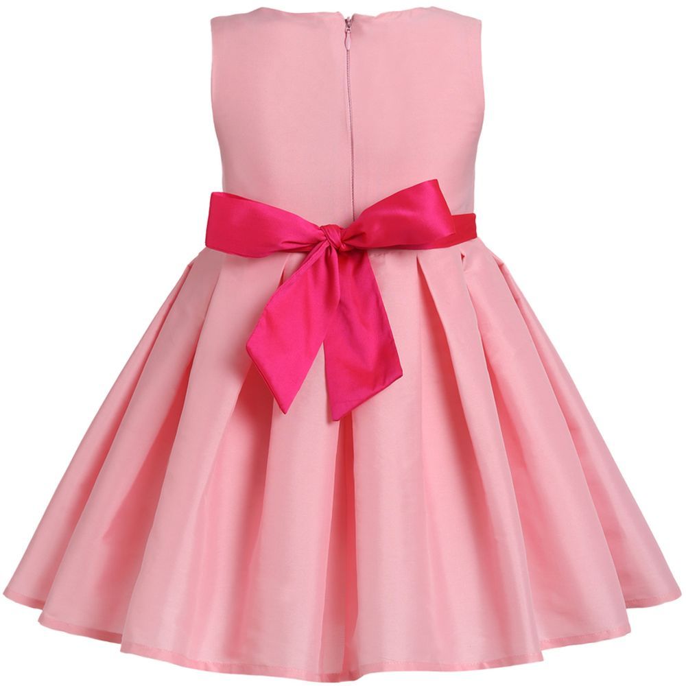 A Little Fable - Pink Glazed Flower Dress