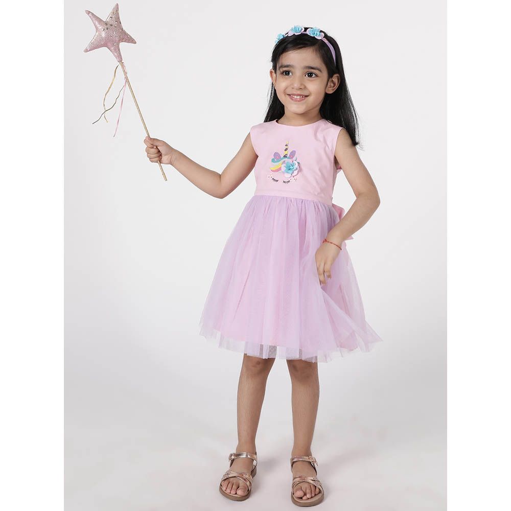 A Little Fable - Dazzle Unicorn Dress - Lavender