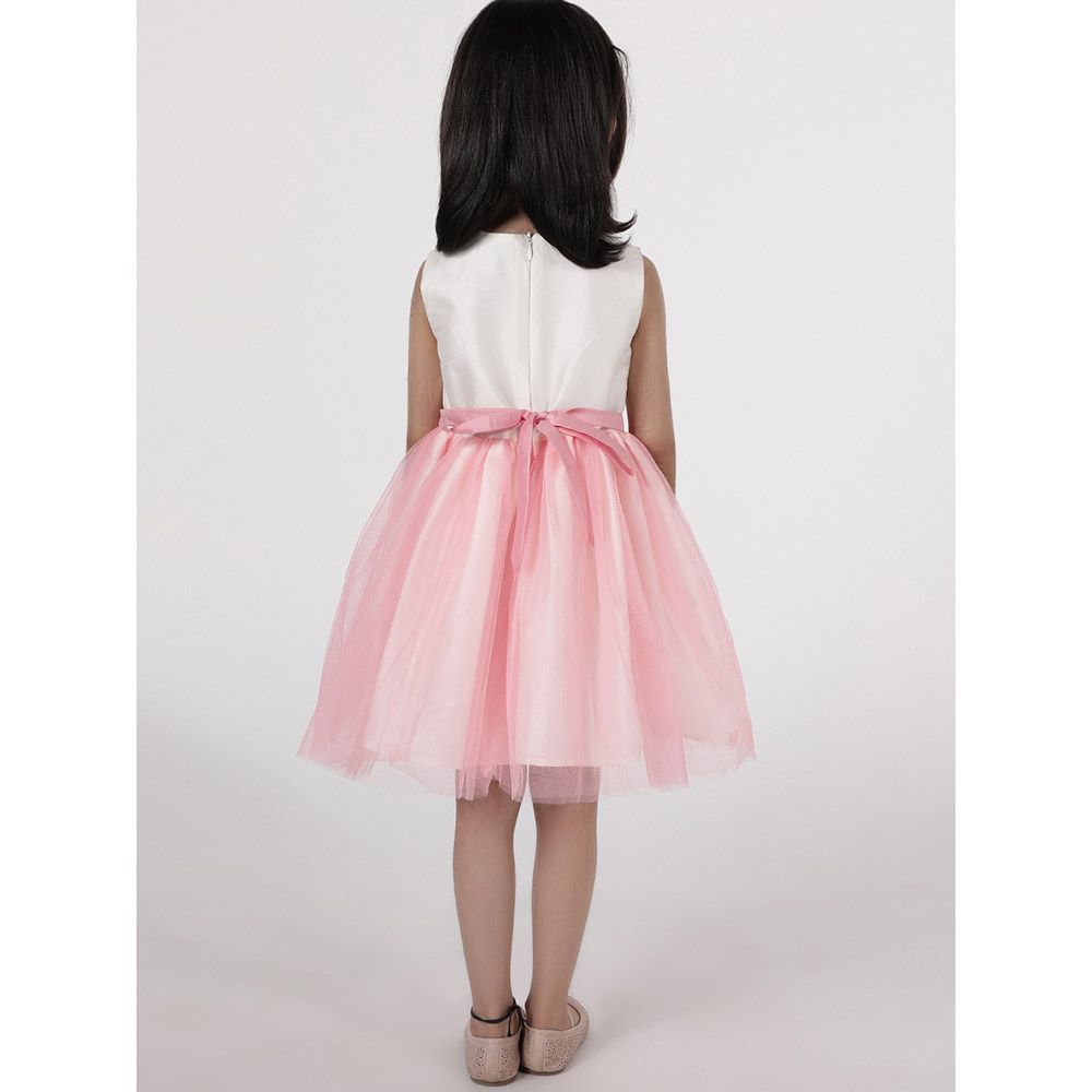 A Little Fable - Swallowtail Sleeveless Dress - Neon Pink