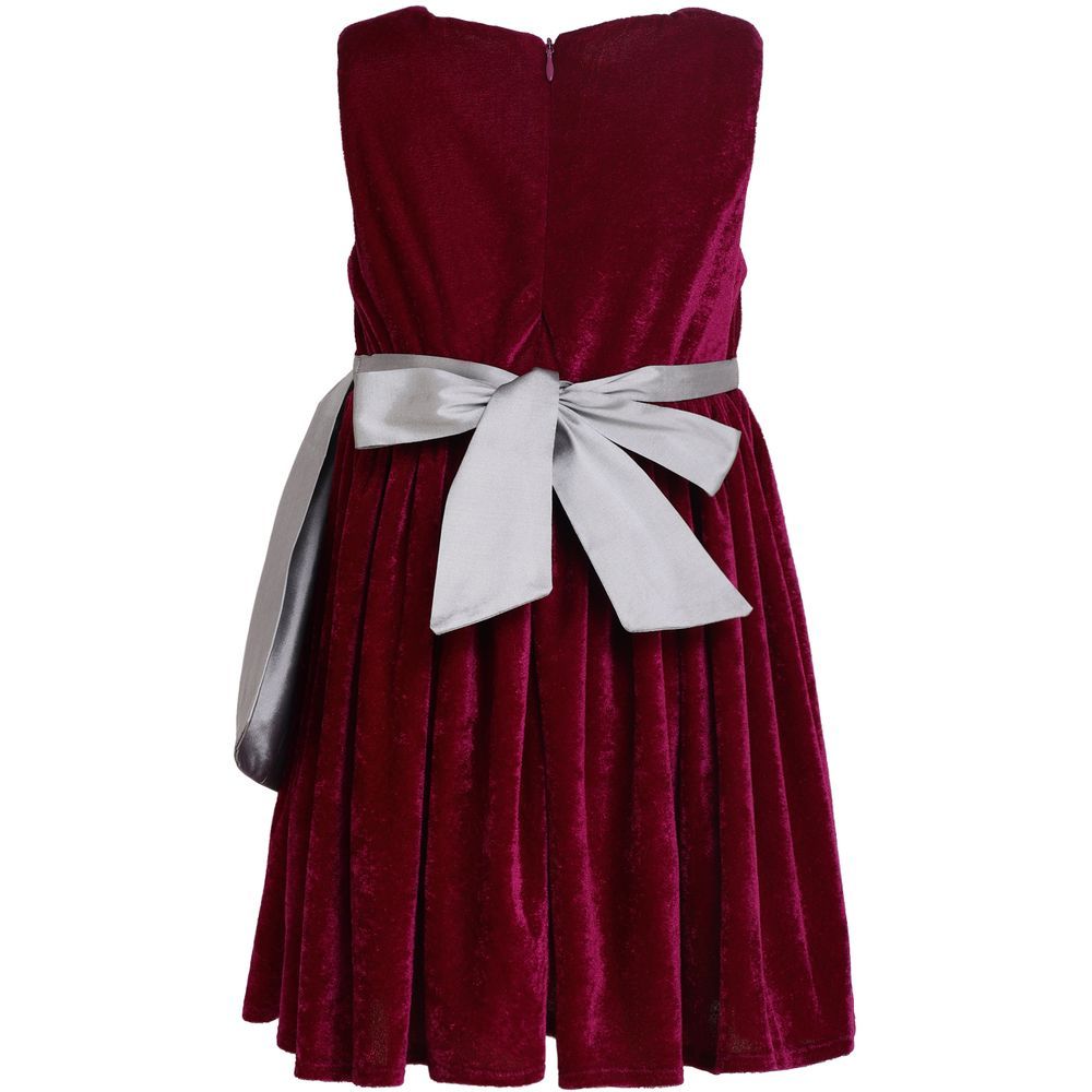 A Little Fable - Silver Bow Dress