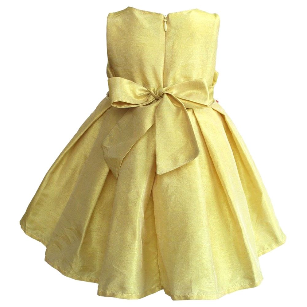 A Little Fable - Yellow 3D Flower Dress