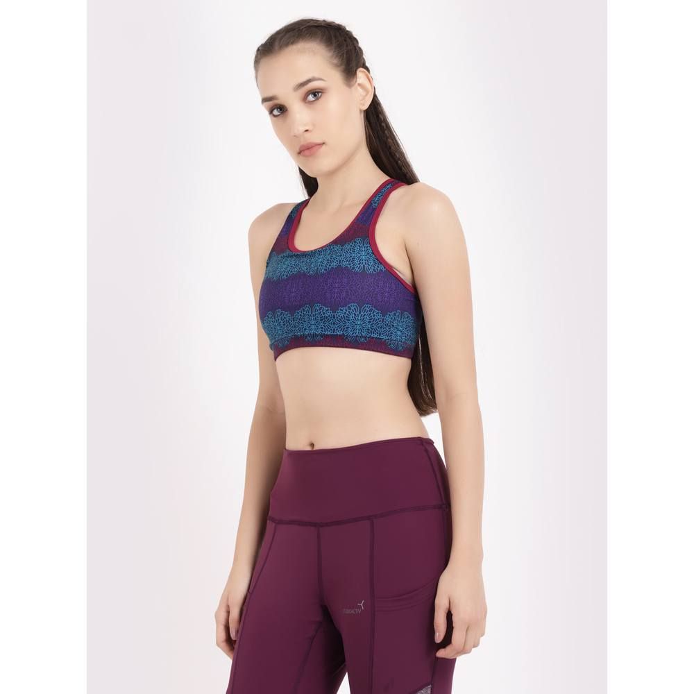 Studioactiv - Printed Sports Bra - Wine Blue