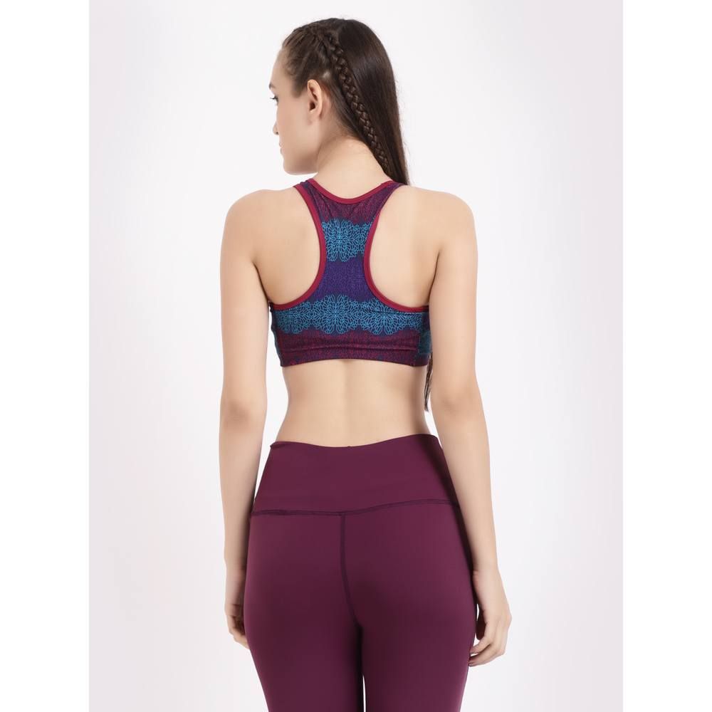 Studioactiv - Printed Sports Bra - Wine Blue