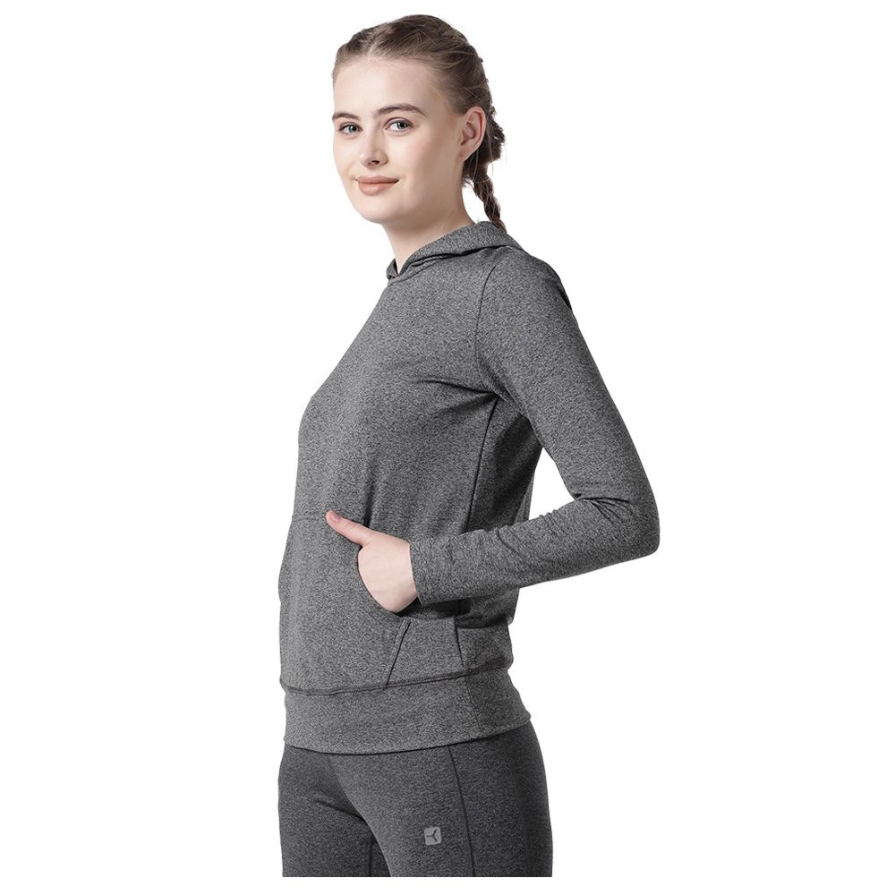 Studioactiv - Sassy Full Sleeves Hoodie - Grey Melange