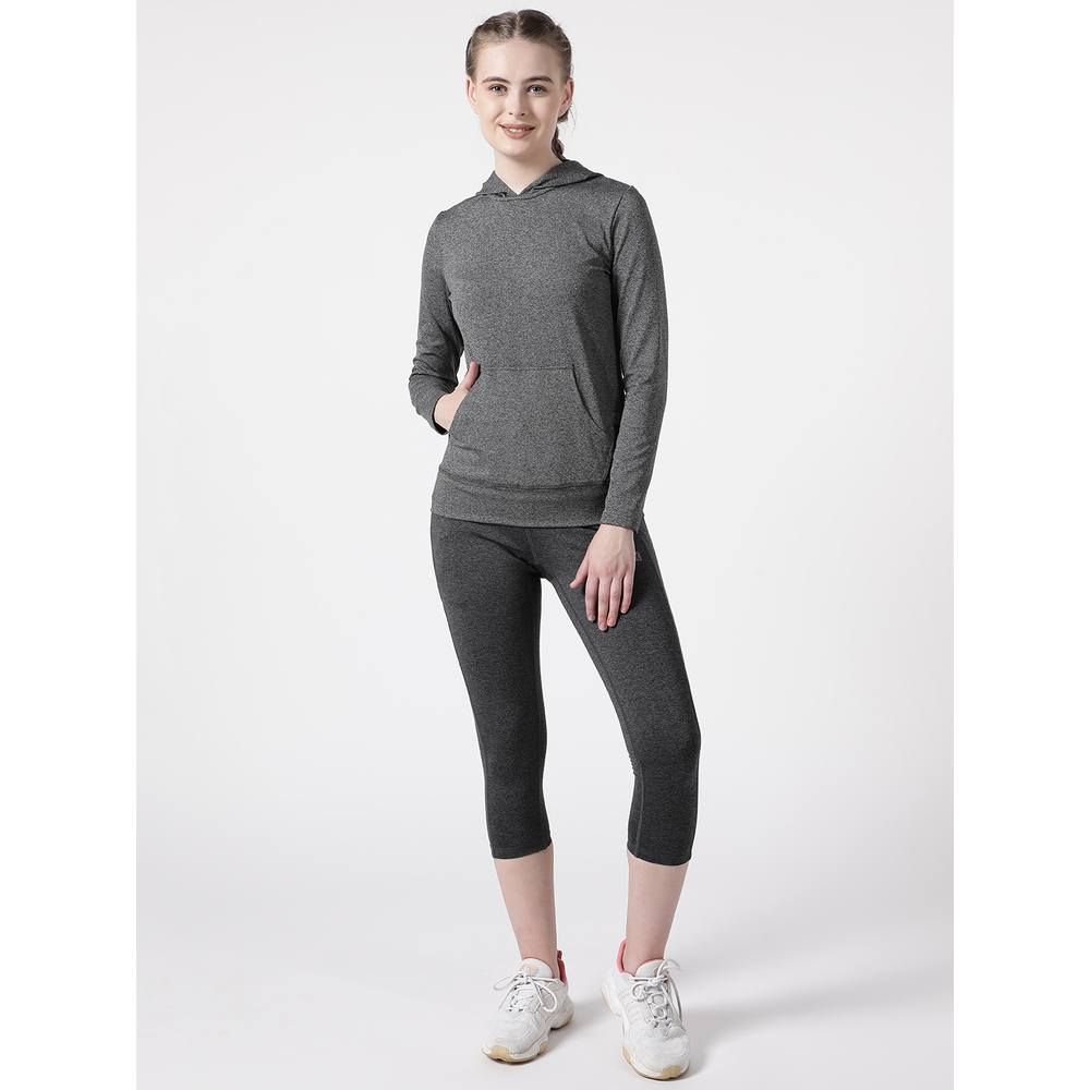 Studioactiv - Sassy Full Sleeves Hoodie - Grey Melange