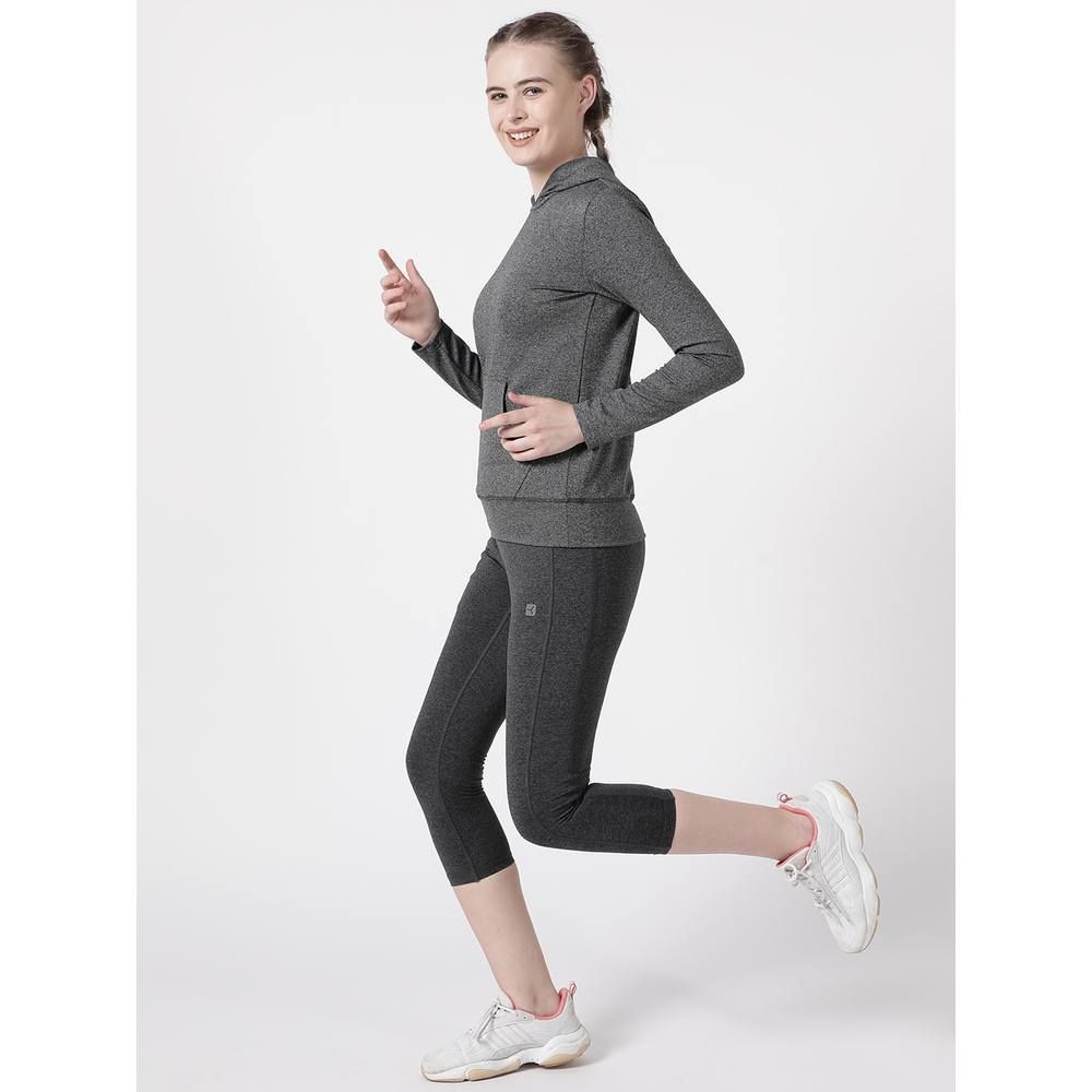 Studioactiv - Sassy Full Sleeves Hoodie - Grey Melange