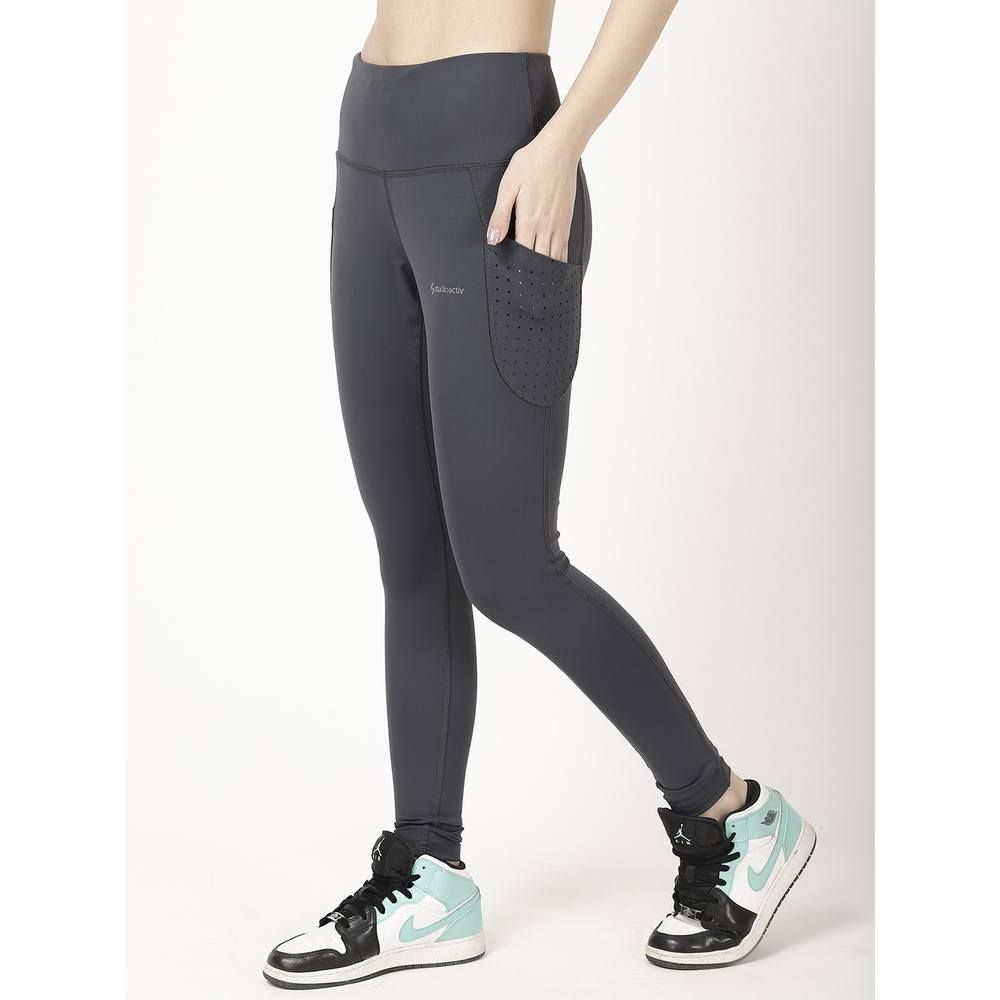 Studioactiv - Laser Cut Pace Leggings - Grey